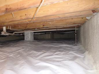Insulated crawl space.