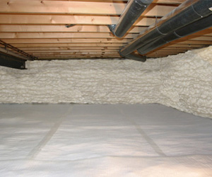 Insulated crawl space.